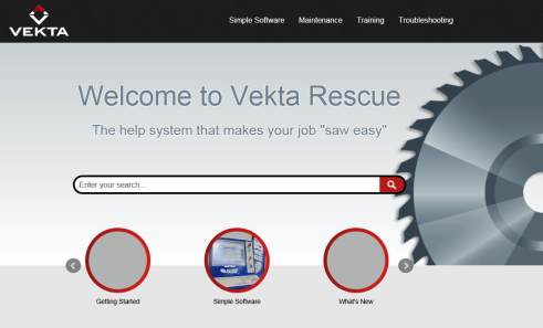 Vekta Rescue Home Page Screenshot