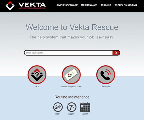 Vekta Rescue Home Page Screenshot