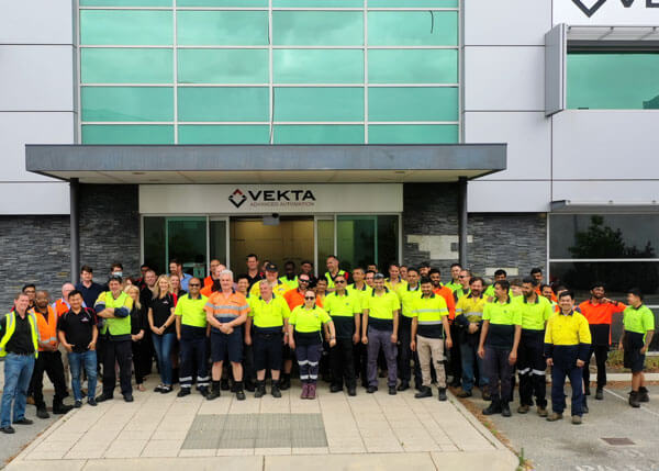 The Vekta Team Group Photo outside Vekta HQ
